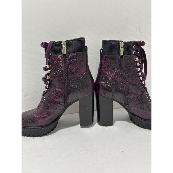 Vince Camuto boots women's  Ermania Leather laceup Platform Lug Sole size 6 - Picture 6 of 9
